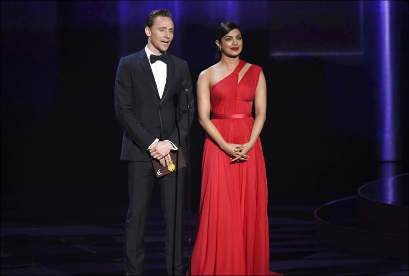 Emmys, 68th Emmy Awards, Emmy 2016, Priyanka Chopra, emmy with Priyanka Chopra, Tom Hiddleston, Tom Hiddleston priyanka, Priyanka Chopra emmy, Priyanka, Priyanka Chopra dress, Priyanka emmy dress, Priyanka Chopra emmy pics, Priyanka Chopra red gown, 68th Emmy Awards news, entertainment photos