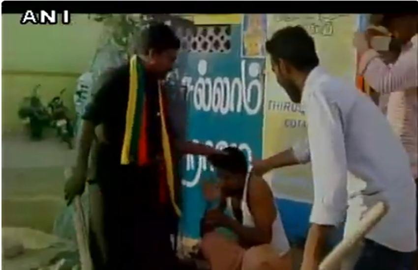 कावेरी जल विवाद, आगजनी, बस में तोड़फोड़, रामेश्वरम, एनटीके पार्टी कार्यकर्ता, ड्राइवर की पिटाई, Cauvery water dispute , sabotage bus, Rameshwaram , driver's beating, Bus from Karnataka vandalised by Naam Tamilar Katchi party workers, driver-threatened