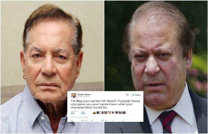 Salim Khan, nawaz sharif, uri attack