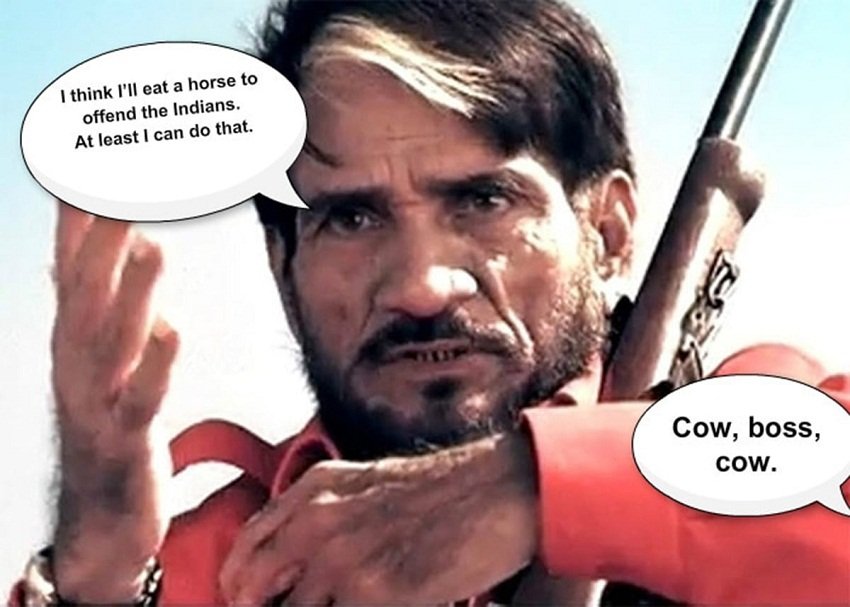 nadeem f paracha satire on india through sholay characters