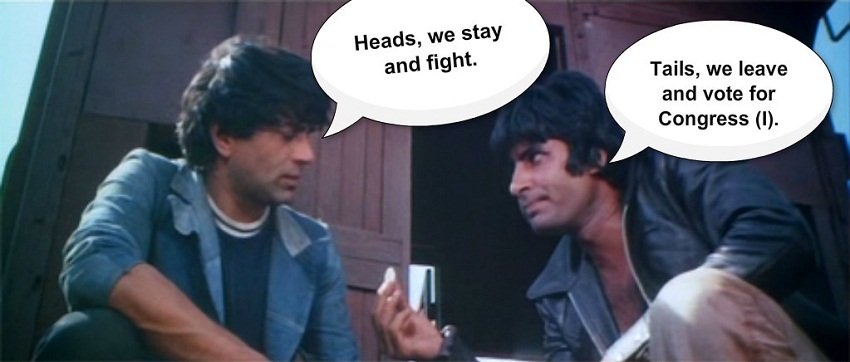 nadeem f paracha satire on india through sholay characters