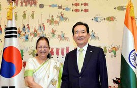 sumitra mahajan, sumitra mahajan South Korea, sumitra mahajan news, Lok sabha sumitra mahajan, Terrorism sumitra mahajan, south korea News