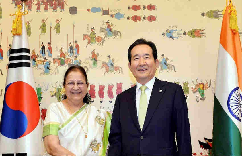 sumitra mahajan, sumitra mahajan South Korea, sumitra mahajan news, Lok sabha sumitra mahajan, Terrorism sumitra mahajan, south korea News