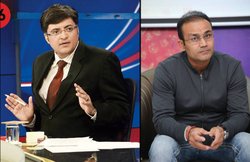 अर्नब के बुलाने पर भी NewsHour में नहीं गए विरेंद्र सहवाग, लोगों ने कहा- पाजी का सिर्फ बल्ला बोलता है