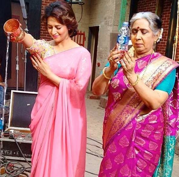 विवेक दहिया के मना करने पर भी दिव्यांका ने रखा था व्रत। सेट पर ही की शाम की पूजा।