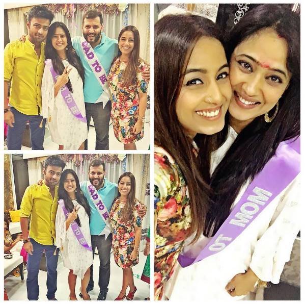 इस मौके पर श्वेता ने मॉम टु बी का शैश पहना था।