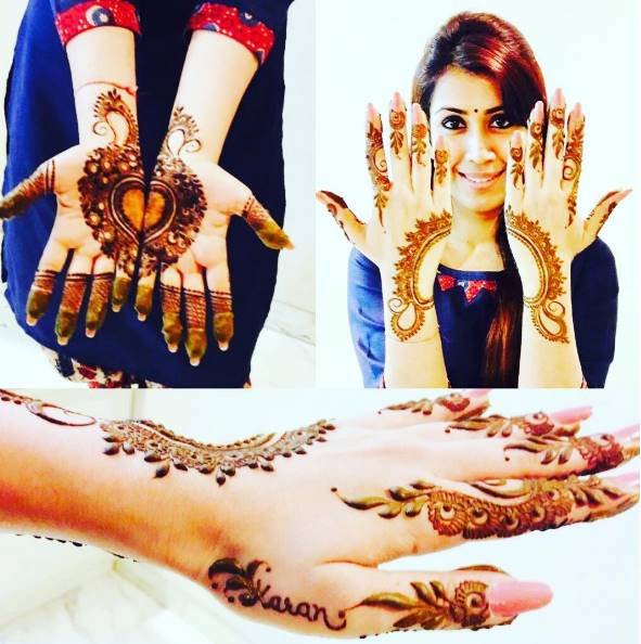 ऑन स्क्रीन रमन भल्ला की पत्नी ने करवा चौथ पर अपनी डिजाइनर मेहंदी की तस्वीर शेयर की।