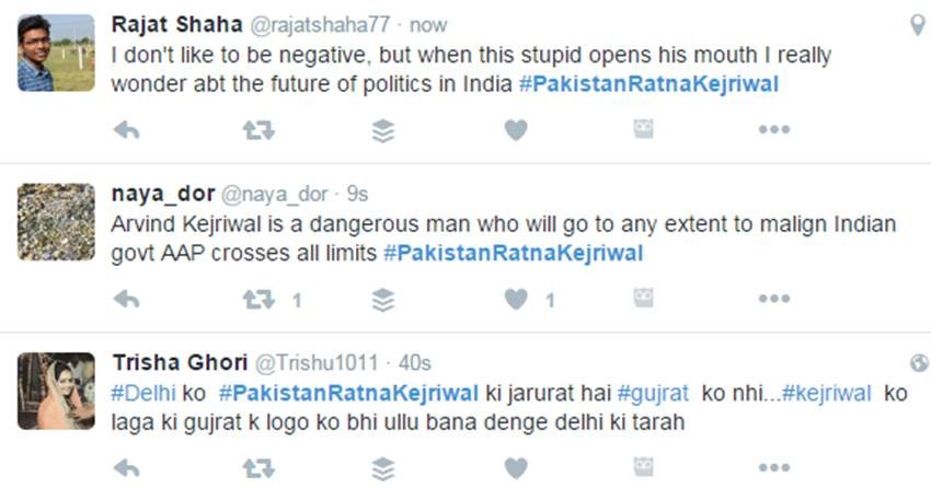 Arvind Kejriwal, Hafiz Saeed, Osama Bin laden, Burhan Wani, AAP Gujarat, Kejriwal Trolled, Pakistan Ratna Kejriwal, AAP Poster, Twitter, Social Media, India, Jansatta