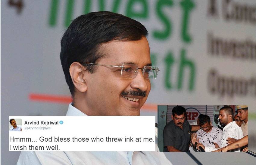 Arvind Kejriwal, Ink attack, Ink Thrown on Kejriwal, Arvind Kejriwal Ink Attack, Surgical strike, ABVP, Indian Army, Narendra modi, India news, jansatta