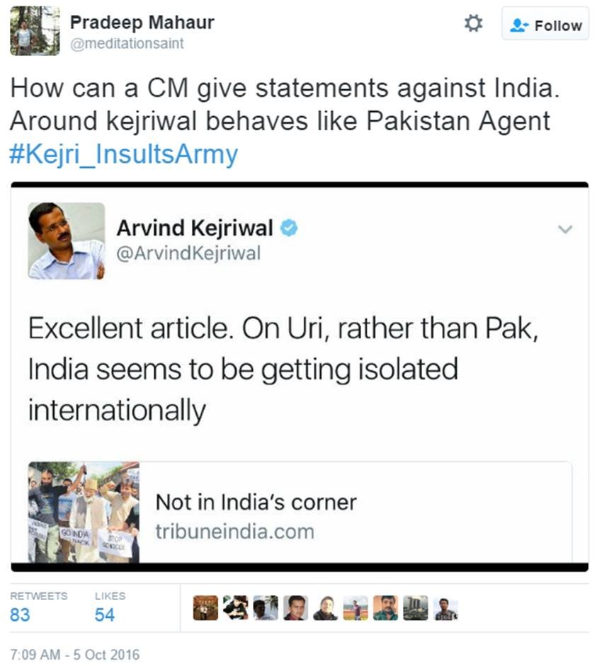 Arvind Kejriwal, Surgical Strike, Indian Army, LoC Surgical Strike, PoK Surgical strike, Kejriwal insults Army, Twitter Trolls, Narendra Modi, India News, jansatta
