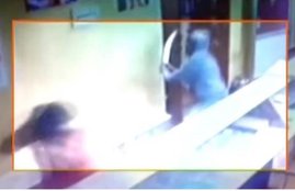Kolar Temple, man attacks woman, sword attack