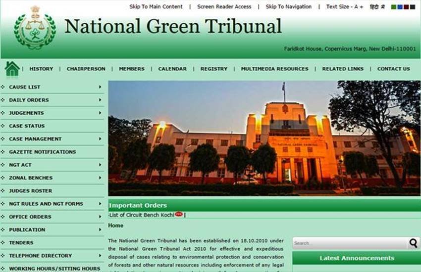 National Green Tribunal, NGT website, National Green Tribunal website, surgical strike