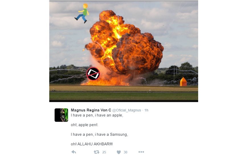 samsung, galaxy note 7, samsung galaxy note 7, galaxy note 7 shut down, galaxy note 7 Meme, galaxy note 7 jokes, galaxy note 7 jokes on Twitter, galaxy note 7 explosion, galaxy note 7 on fire, galaxy note 7 replacement phones, smartphones, technology, technology news