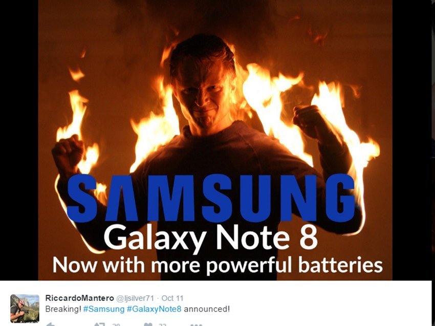 samsung, galaxy note 7, samsung galaxy note 7, galaxy note 7 shut down, galaxy note 7 Meme, galaxy note 7 jokes, galaxy note 7 jokes on Twitter, galaxy note 7 explosion, galaxy note 7 on fire, galaxy note 7 replacement phones, smartphones, technology, technology news