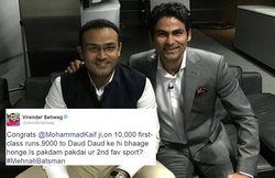 फर्स्‍ट क्‍लास में 10,000 रन पूरे करने पर सहवाग ने कैफ को ऐसे दी बधाई, उन्‍होंने भी दिया मजेदार जवाब