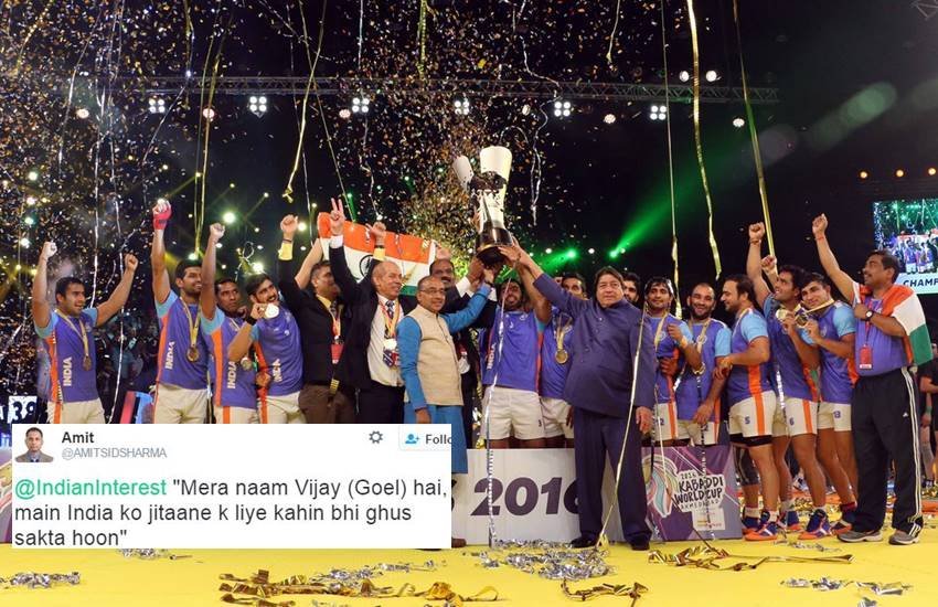 Vijay Goel, Kabaddi, India Kabaddi Champion, Kabaddi World Cup, Vijay Goel Kabaddi, Vijay Goel Trolled, Sports Minister, Rio Olympics, Narendra Modi, Weird News, Sex, Viral, Twitter, sports news, viral news, trending news, latest news, Jansatta
