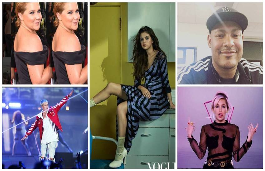 selena gomez, justin beiber, daniell tosh, amy, will smith