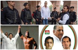 अखिलेश यादव ने पोस्ट की खली के साथ फोटो, यूजर ने लिखा- अब जॉन सीना को लेकर आएंगे चाचा शिवपाल