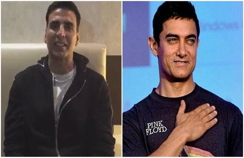 बॉलीवुड एक्टर अक्षय कुमार और आमिर खान। बॉलीवुड एक्टर अक्षय कुमार और आमिर खान।