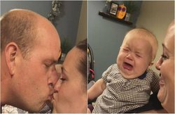 मम्मी-पापा का KISS करना बच्ची को नहीं है पसंद, देखते ही लगती है रोने, वीडियो हुआ वायरल