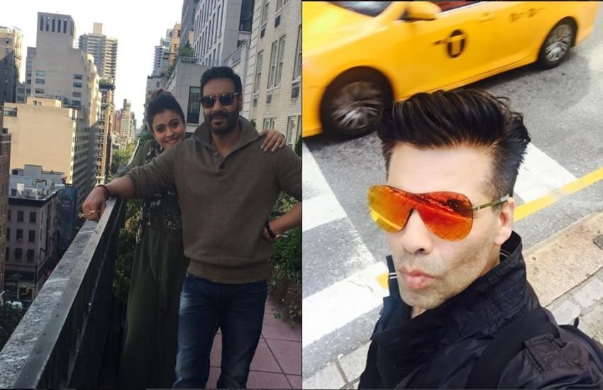 karan johar, kajol, ajay devgan karan johar, kajol, ajay devgan