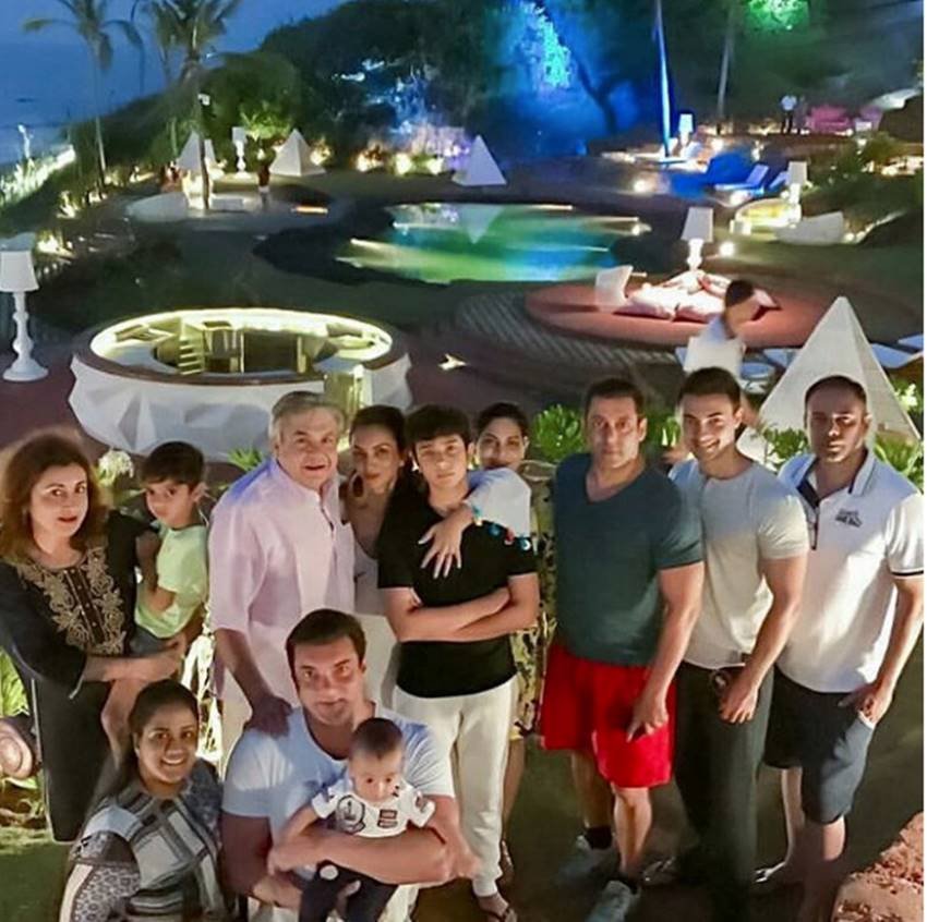 salman khan, sohail khan, arpita, ahil