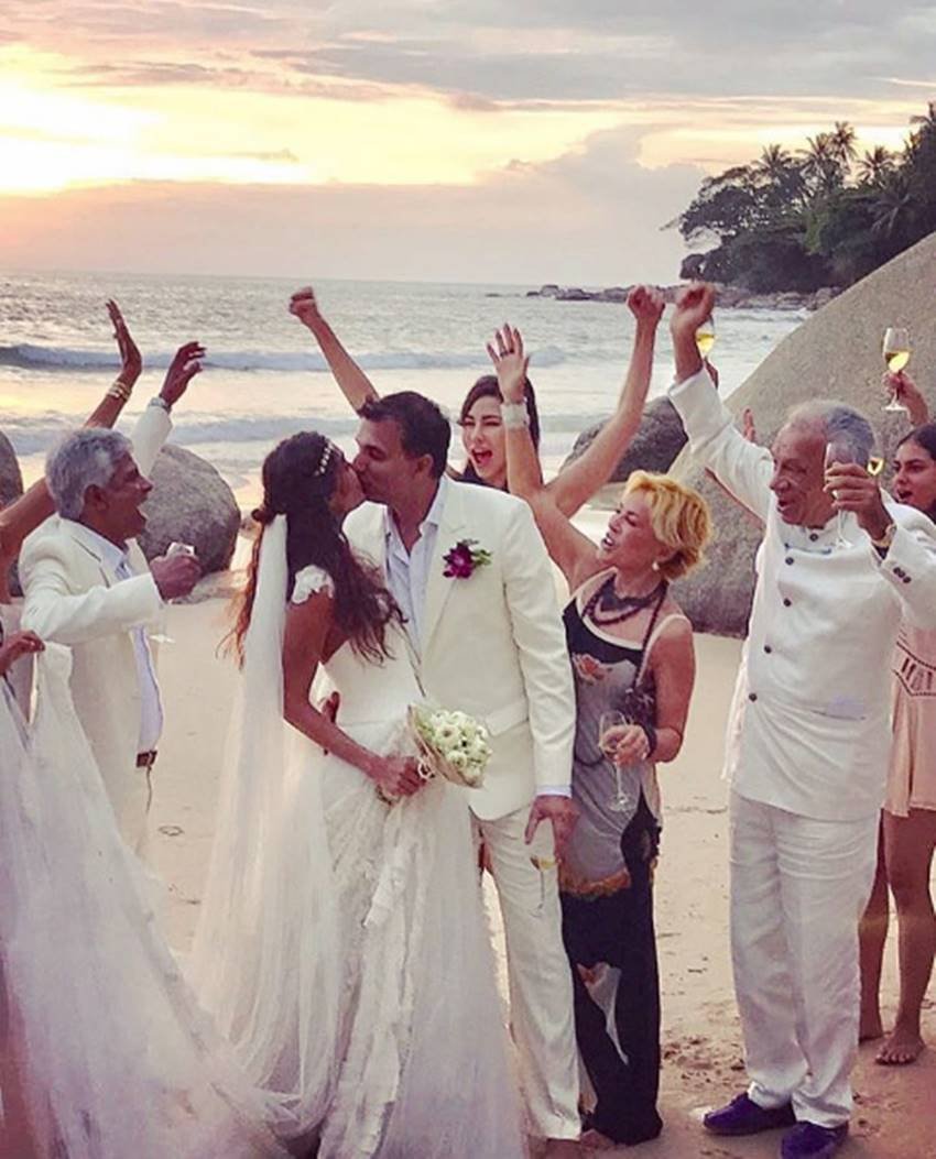 lisa haydon, dino lalwani, malika haydon, guddu lalwani