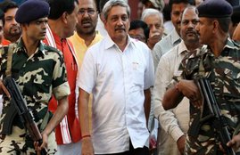 manohar parrikar, parrikar lucknow visit, parrikar felicitation