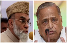 शाही इमाम (बाएं) और मुलायम सिंह यादव। (फाइल फोटो)