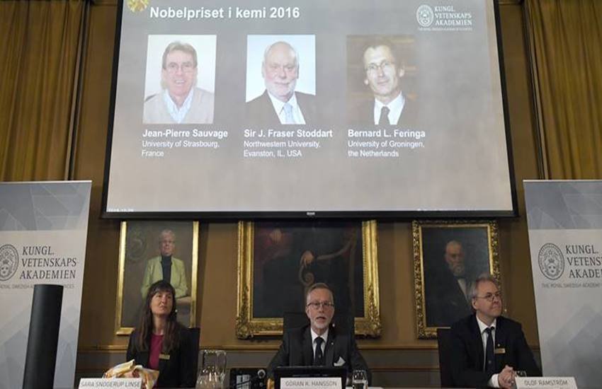 Chemistry Nobel, Nobel Prize, Nobel Award, Nobel for Chemistry, smallest machines, Jean-Pierre Sauvage, Sir J Fraser Stoddart, Bernard L Feringa, Science News, technology news, jansatta