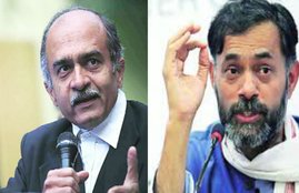 Prashant Bhushan, Yogendra Yadav, Swaraj India