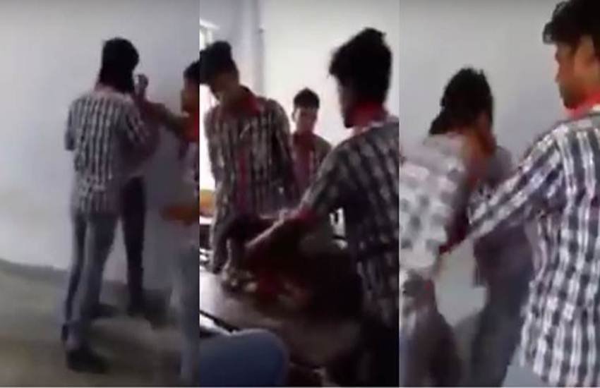 student thrashing classmate, bihar, video student thrashing classmate, bihar, video