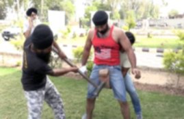 Indian steel man, steel man, steel man of india, amandeep singh, World Record, Hammer, Man of Steel, Balls of Steel, Stunt man