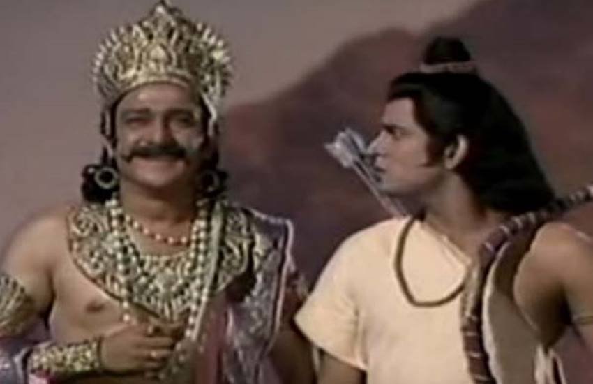 मुकेश रावल रामायण के एक दृश्य में। मुकेश रावल रामायण के एक दृश्य में।