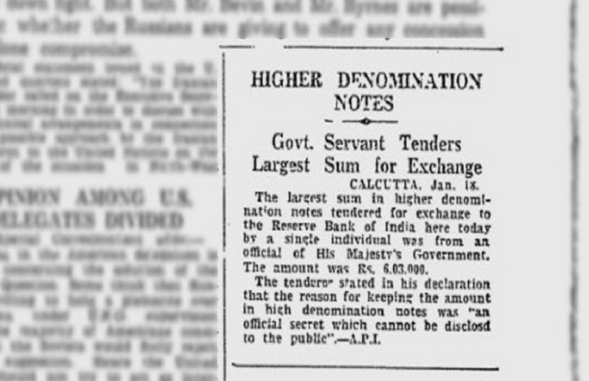 18 जनवरी 1946 को इंडियन एक्सप्रेस में छपी खबर।