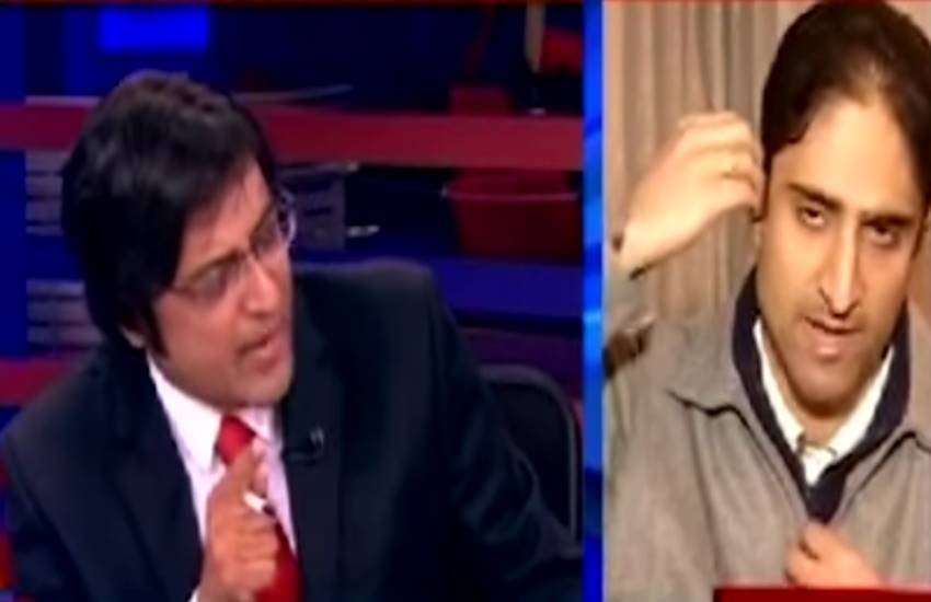 Arnab Goswami, The NewsHour, Arnab Goswami Debates, Times Now, National Conference, Junaid Mattoo, Kashmir Unrest, TV Debate, Angry arnab, Indian news, Jansatta