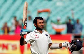 Cheteshwar Pujara, 9th test Century of Pujara, India vs England, Rajkot Test Match, Cheteshwar Pujara century at Rajkot, DRS System, Pujara's Wife Pooja, Cricket Match, Cricket News