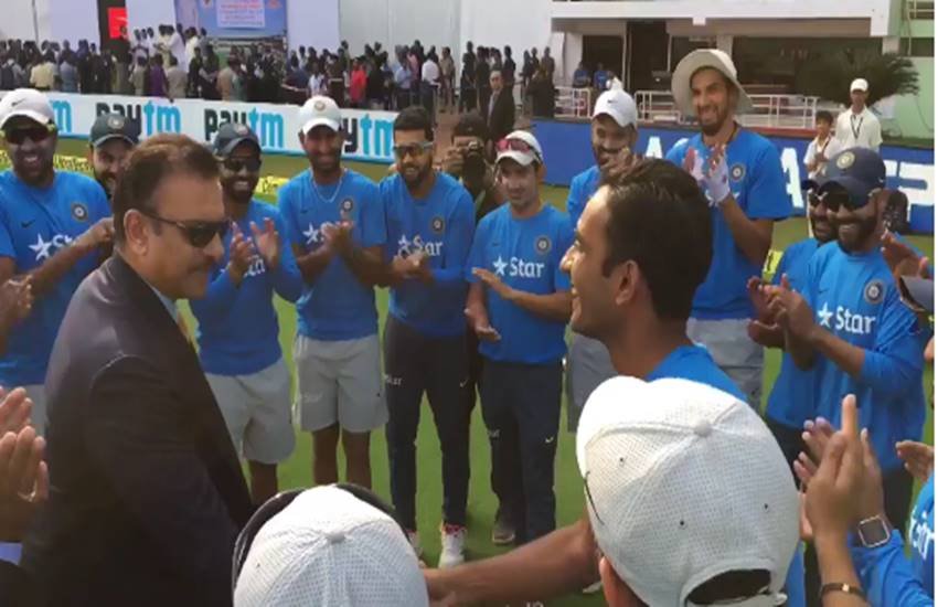 Jayant Yadav, India vs England Test Match, India vs England Vizag Test Match, Visakhapatnam Test Match Against England 2016, Off Spinner Jayant Yadav, Jayant Yadav Test Debut, Jayant Yadav becomes 286th Test player of India, Debutant Jayant Yadav, India vs England Test Series 2016, Vizag Cricket Stadium