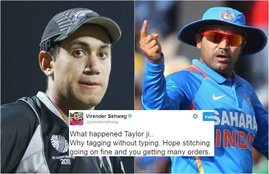 Virender Sehwag, Ross Taylor, Funny Sehwag, Ross Taylor Tweet, Cricket, Funny, Humour, Jokes, India, sports, jansatta