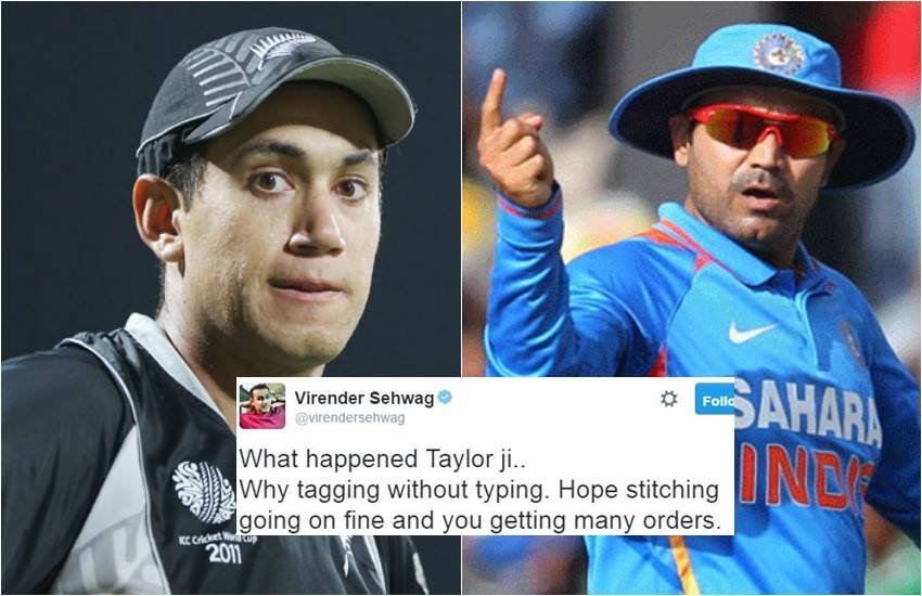 Virender Sehwag, Ross Taylor, Funny Sehwag, Ross Taylor Tweet, Cricket, Funny, Humour, Jokes, India, sports, jansatta