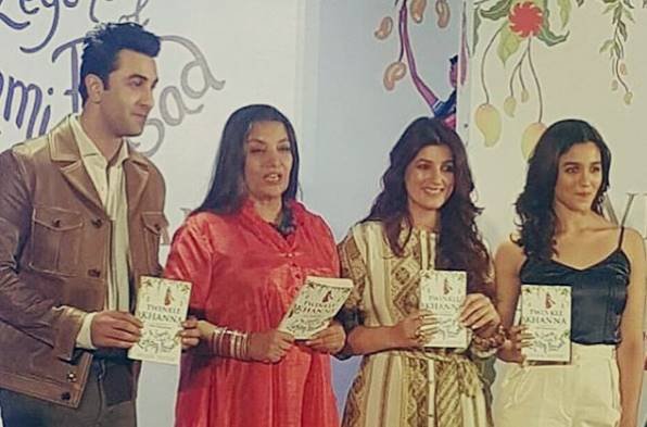 Twinkle Khanna, Book Launch, The Legend of Lakshmi Prasad, Twinkle Khanna latest book, Twinkle Khanna book name, Mrs Funnybones, Akshay Kumar, Karan Johar, Ranbir Kapoor, Alia Bhatt, Shabana Azmi, Sonali Bendre, director Abhishek Kapoor, Farah Khan Ali, Aarav, son of akshay kumar, akshay kumar son name, bollywood news, entertainment news