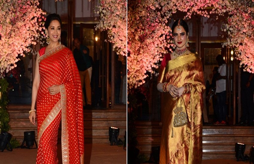 बॉलीवुड एक्ट्रेस रेखा और माधुरी दीक्षित। 