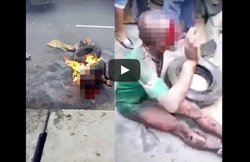 Video: लड़के को पहले बुरी तरह पीटा फिर जलाकर मार दिया, खाना चुराने का था आरोप