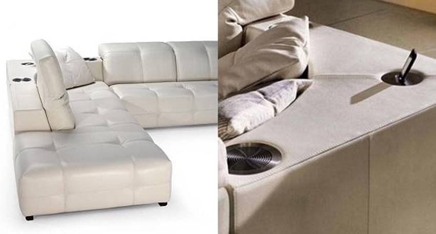 inbuilt sofa, tv with mirror two in one, coffee table