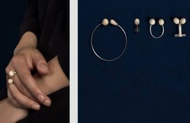 human ivory, own material, jwellery