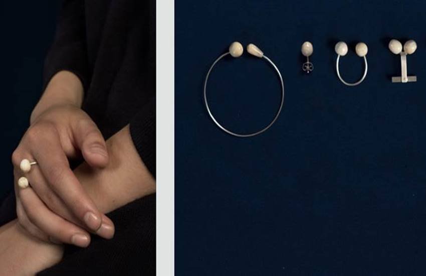 human ivory, own material, jwellery