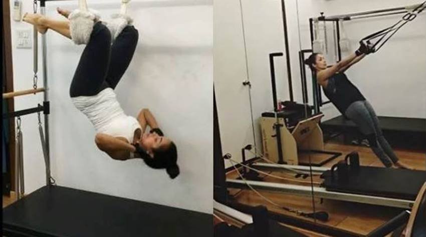 malaika arora khan, gym workout, pilates session