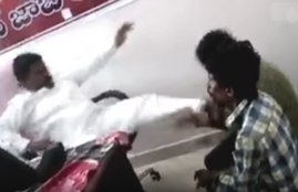 TRS leader, abuse poor, Eduluri Santosh, Suryapet, Trs leader footage, TRS, Telangana, Hyderabad