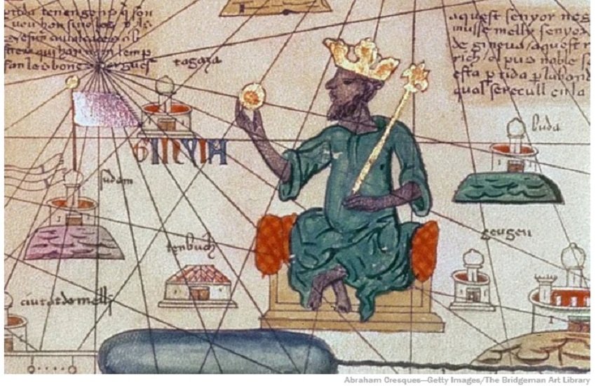 मनसा मूसा की एक पेंटिंग (Photo- Wiki Commans, Abraham Cresques )