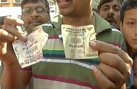 Currency note ban, notes Rs. 500 and 1000 notes banned,Kolkata Torn notes, Demonetisation